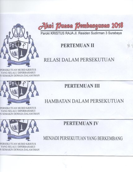 MAKNA MASA PRAPASKAH DAN AMPLOP 'APP'